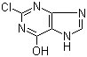 结构式 CAS# 13368-14-4, 2-氯-6-羟基嘌呤; 2-氯次黄嘌呤