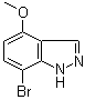 结构式 CAS# 1337879-62-5, 7-溴-4-甲氧基-1H-吲唑
