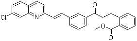 结构式 CAS# 133791-17-0, 2-[3-(R)-[3-[2-(7-氯-2-喹啉基)乙烯基]苯基]-3-羰基丙基]苯甲酸甲酯