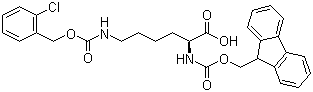 结构式 CAS# 133970-31-7, Fmoc-(2-氯苄氧基羰基)赖氨酸; N-芴甲氧羰基-N'-(2-氯苄氧基羰基)赖氨酸