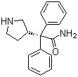 结构式 CAS# 134002-25-8, 3-(S)-(1-氨基甲酰-1,1-二苯基甲基)吡咯烷; (S)-alpha,alphal-二苯基-3-吡咯烷乙酰胺