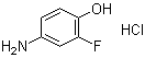 结构式 CAS# 1341216-35-0, 4-氨基-2-氟苯酚盐酸盐