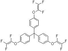 结构式 CAS# 134130-24-8, 1,1,1-三[4-(三氟乙烯基氧基)苯基]乙烷