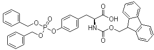 结构式 CAS# 134150-51-9, N-[芴甲氧羰基]-L-酪氨酸 双苄基磷酸酯