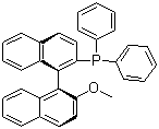 structure of CAS# 134484-36-9, (S)-2-Diphenyphosphino-2'-methoxyl-1,1'-binaphthyl;(S)-(2'-Methoxy[1,1'-binaphthalen]-2-yl)diphenyl-phosphine; (S)-MOP