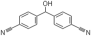 structure of CAS# 134521-16-7, Bis(4-cyanophenyl)methanol;4-[alpha-(4-Cyanophenyl)hydroxymethyl]benzonitrile