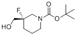 structure of CAS# 1345697-13-3, tert-butyl (3S)-3-fluoro-3-(hydroxymethyl)piperidine-1-carboxylate