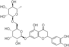 structure of CAS# 13463-28-0, Eriocitrin;(S)-3',4',5,7-Tetrahydroxyflavanone-7-[6-O-(alpha-L-hamnopyranosyl)-beta-D-glucopyranoside]