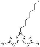 结构式 CAS# 1346688-54-7, 2,6-二溴-4-辛基-4H-二噻吩并[3,2-b:2',3'-d]吡咯