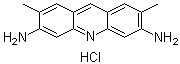 结构式 CAS# 135-49-9, 3,6-二氨基-2,7-二甲基吖啶盐酸盐; 吖啶黄 G