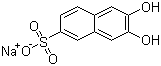 structure of CAS# 135-53-5, Sodium 2,3-dihydroxynaphthalene-6-sulfonate;Sodium 6,7-dihydroxynaphthalene-2-sulphonate; 6,7-Dihydroxy-2-naphthalenesulfonic acid sodium salt