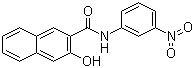 结构式 CAS# 135-65-9, 冰染偶合组分 17; 色酚 AS-BS; 3-羟基-N-(3-硝基苯基)-2-萘甲酰胺