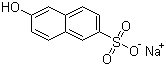 结构式 CAS# 135-76-2, 6-羟基-2-萘磺酸钠; 薛佛氏钠盐; 2-萘酚-6-磺酸钠