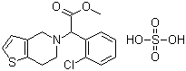 structure of CAS# 135046-48-9, (+/-)-Clopidogrel bisulfate;Methyl 2-(2-chlorophenyl)-2-(6,7-dihydro-4H-thieno[3,2-c]pyridin-5-yl)acetate hydrogen sulfate