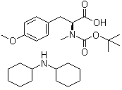structure of CAS# 135103-27-4, N-[(1,1-Dimethylethoxy)carbonyl]-N-methyl-O-methyl-L-tyrosine dicyclohexylammonium salt