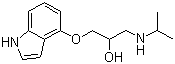 structure of CAS# 13523-86-9, Pindolol;1-(1H-Indol-4-yloxy)-3-[(1-methylethyl)amino]-2-propanol