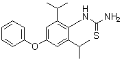 structure of CAS# 135252-10-7, N-[2,6-Bis(1-methylethyl)-4-phenoxyphenyl]thiourea