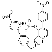 结构式 CAS# 1352810-37-7, (11aR)-10,11,12,13-四氢-5-羟基-3,7-双(4-硝基苯基)-二茚并[7,1-de:1',7'-fg][1,3,2]二氧磷杂八环-5-氧化物
