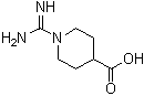 structure of CAS# 135322-16-6, 1-(Aminoiminomethyl)-4-piperidinecarboxylic acid