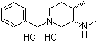 structure of CAS# 1354486-07-9, (3S,4S)-N,4-Dimethyl-1-(phenylmethyl)-3-piperidinamine hydrochloride (1:2)