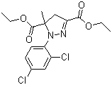 structure of CAS# 135590-91-9, Mefenpyr-diethyl;1-(2,4-Dichlorophenyl)-4,5-dihydro-5-methyl-1H-pyrazole-3,5-dicarboxylic acid diethyl ester