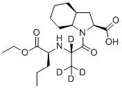 structure of CAS# 1356929-58-2, Perindopril-d4;(2S,3aS,7aS)-1-[(2S)-2,3,3,3-tetradeuterio-2-[[(2S)-1-ethoxy-1-oxopentan-2-yl]amino]propanoyl]-2,3,3a,4,5,6,7,7a-octahydroindole-2-carboxylic acid
