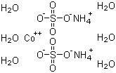 结构式 CAS# 13586-38-4, 硫酸钴铵六水合物; 硫酸二铵钴(六水)
