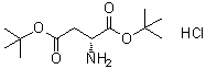 结构式 CAS# 135904-71-1, D-天冬氨酸二叔丁酯盐酸盐