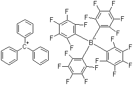 structure of CAS# 136040-19-2, Trityl tetrakis(pentafluorophenyl)borate;Triphenylmethylcarbenium tetrakis(pentafluorophenyl)borate