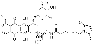 structure of CAS# 1361644-26-9, Aldoxorubicin;INNO 206