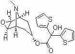 结构式 CAS# 136310-64-0, 二(2-噻吩基)乙醇酸东莨菪酯