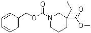 structure of CAS# 1363166-02-2, Methyl 1-carbobenzoxy-3-ethylpiperidine-3-carboxylate