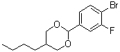 structure of CAS# 1363339-35-8, 2-(4-Bromo-3-fluorophenyl)-5-butyl-1,3-dioxane