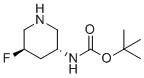 结构式 CAS# 1363378-07-7, 叔-丁基((3R,5R)-5-氟哌啶-3-基)氨基甲酸酯