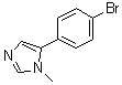 结构式 CAS# 136350-71-5, 5-(4-溴苯基)-1-甲基-1H-咪唑