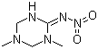structure of CAS# 136516-16-0, 1,5-Dimethyl-2-nitroiminohexahydro-1,3,5-triazine