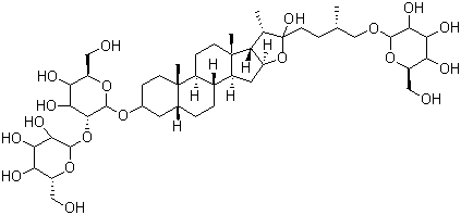 结构式 CAS# 136656-07-0, 知母皂苷 B II
