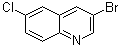 structure of CAS# 13669-65-3, 3-Bromo-6-chloroquinoline
