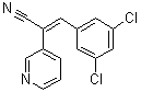 结构式 CAS# 136831-49-7, alpha-[(3,5-二氯苯基)亚甲基]-3-吡啶乙腈