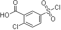 结构式 CAS# 137-64-4, 2-氯-5-(氯磺酰基)苯甲酸