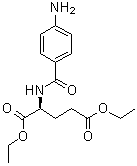 结构式 CAS# 13726-52-8, N-(4-氨基苯甲酰基)-L-谷氨酸二乙酯