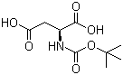 structure of CAS# 13726-67-5, N-Boc-L-aspartic acid;Boc-Asp-OH; N-(tert-Butoxycarbonyl)-L-aspartic acid