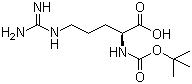 结构式 CAS# 13726-76-6, N-Boc-L-精氨酸; N-叔丁氧羰基-L-精氨酸