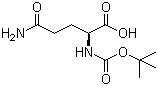 结构式 CAS# 13726-85-7, Boc-L-谷氨酰胺; N-叔丁氧羰基-L-谷氨酰胺