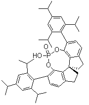 结构式 CAS# 1372719-95-3, (11aR)-10,11,12,13-四氢-5-羟基-3,7-双[2,4,6-三异丙基苯基]-二茚并[7,1-de:1',7'-fg][1,3,2]二氧磷杂八环 5-氧化物