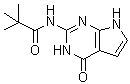 结构式 CAS# 137281-08-4, 2,2-二甲基-N-(4-氧代-4,7-二氢-3H-吡咯并[2,3-d]嘧啶-2-基)丙酰胺
