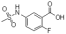 结构式 CAS# 137315-01-6, 2-氟-5-[(甲磺酰基)氨基]苯甲酸