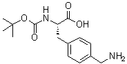 结构式 CAS# 137452-49-4, 4-(氨基甲基)-N-[叔丁氧羰基]-L-苯丙氨酸