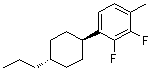 structure of CAS# 1374975-29-7, 2,3-Difluoro-1-methyl-4-(trans-4-propylcyclohexyl)benzene