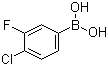 structure of CAS# 137504-86-0, 4-Chloro-3-fluorophenylboronic acid;4-Chloro-3-fluorobenzeneboronic acid